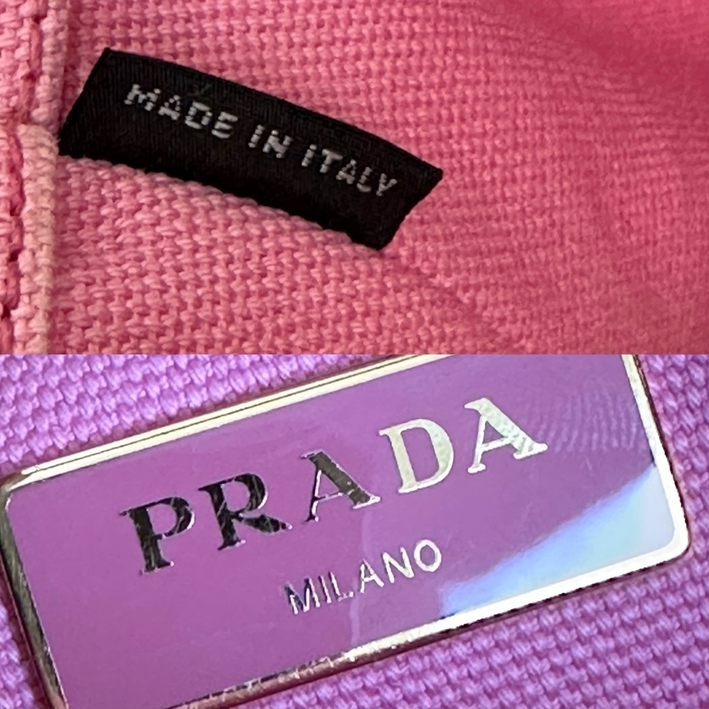 💯Authentic Prada  Canapa Pink Tote Bag🍀 - Picture 6 of 16